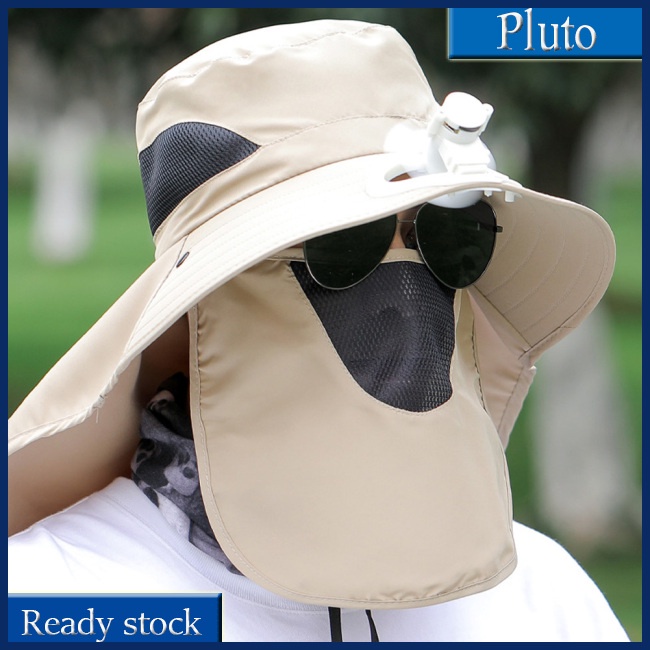 Mũ Câu Cá Chống Nắng Mùa Hè Có Quạt Lưới Thoáng Khí Bảo Vệ Cổ Và Mặt Mới Cho Nam Khi Đi Câu Cá Leo Núi