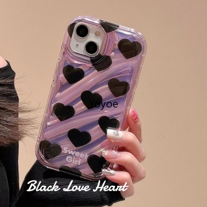 Ốp Điện Thoại Silicone Mềm Chống Sốc Họa Tiết Trái Tim Cho iPhone 14 13 12 11 Pro Max X XR XS 7 8 Plus SE