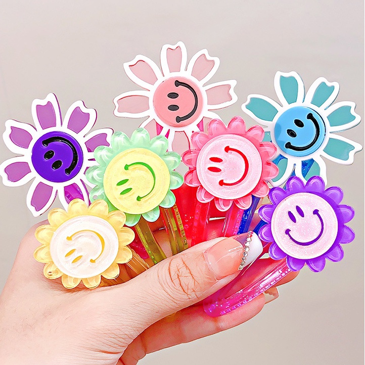 Kẹp TóC HìNh Hoa HướNg Dương CườI Dễ Thương Cho Bé GáI