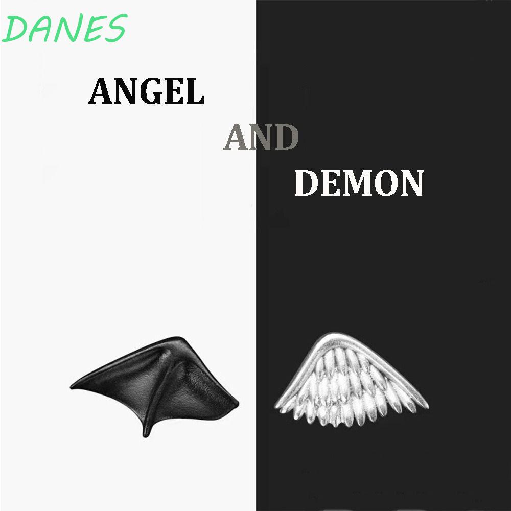 Bông Tai Bằng Đồng Hình Thiên Thần Và Quỷ Phong Cách Hàn Quốc Cá Tính Dành Cho Cặp Đôi