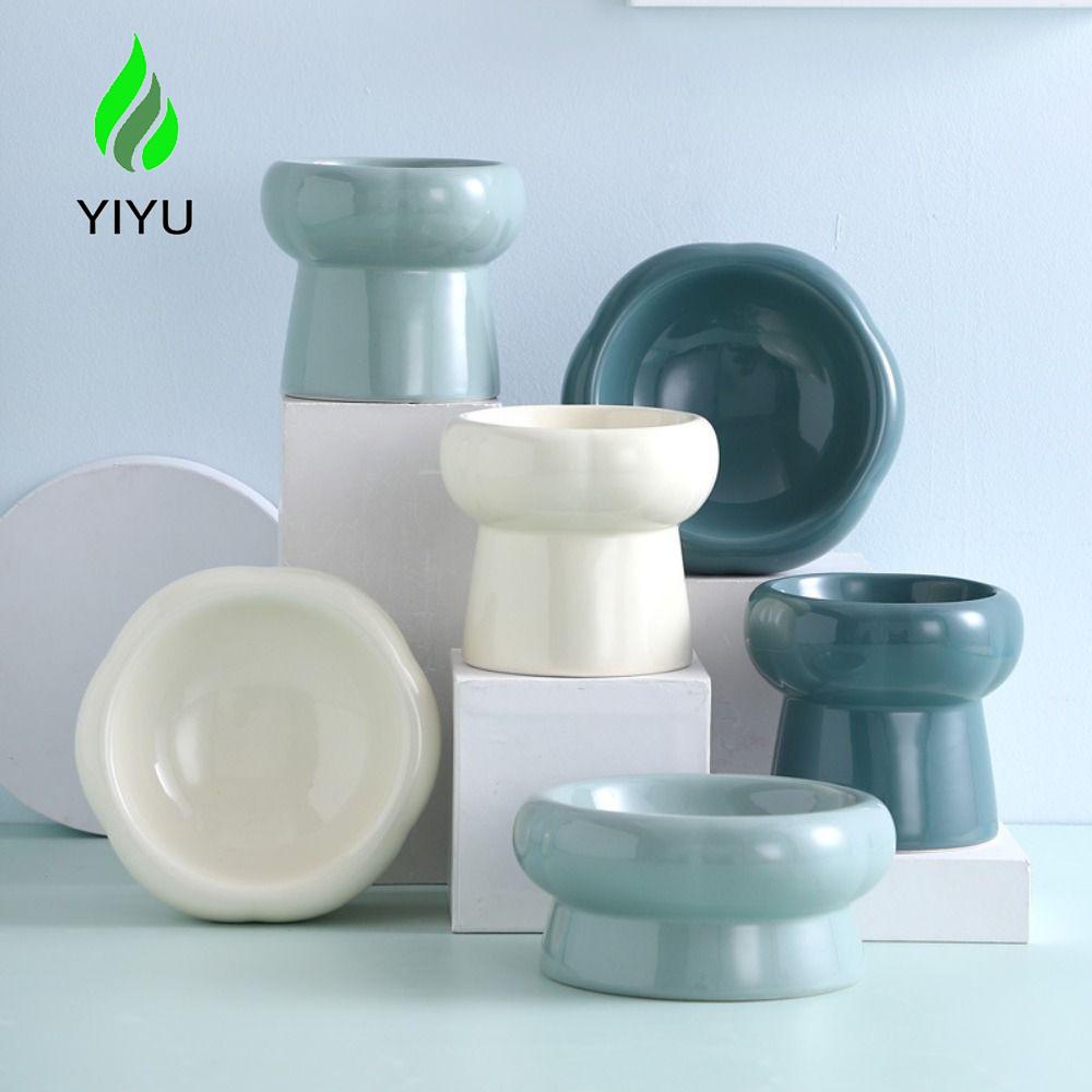 Tô Đựng Thức Ăn Nước Uống Bằng Gốm Hình Cánh Hoa Chống Quá Khổ Sáng Tạo Kích Thước Nhỏ Và Vừa Cho Thú Cưng