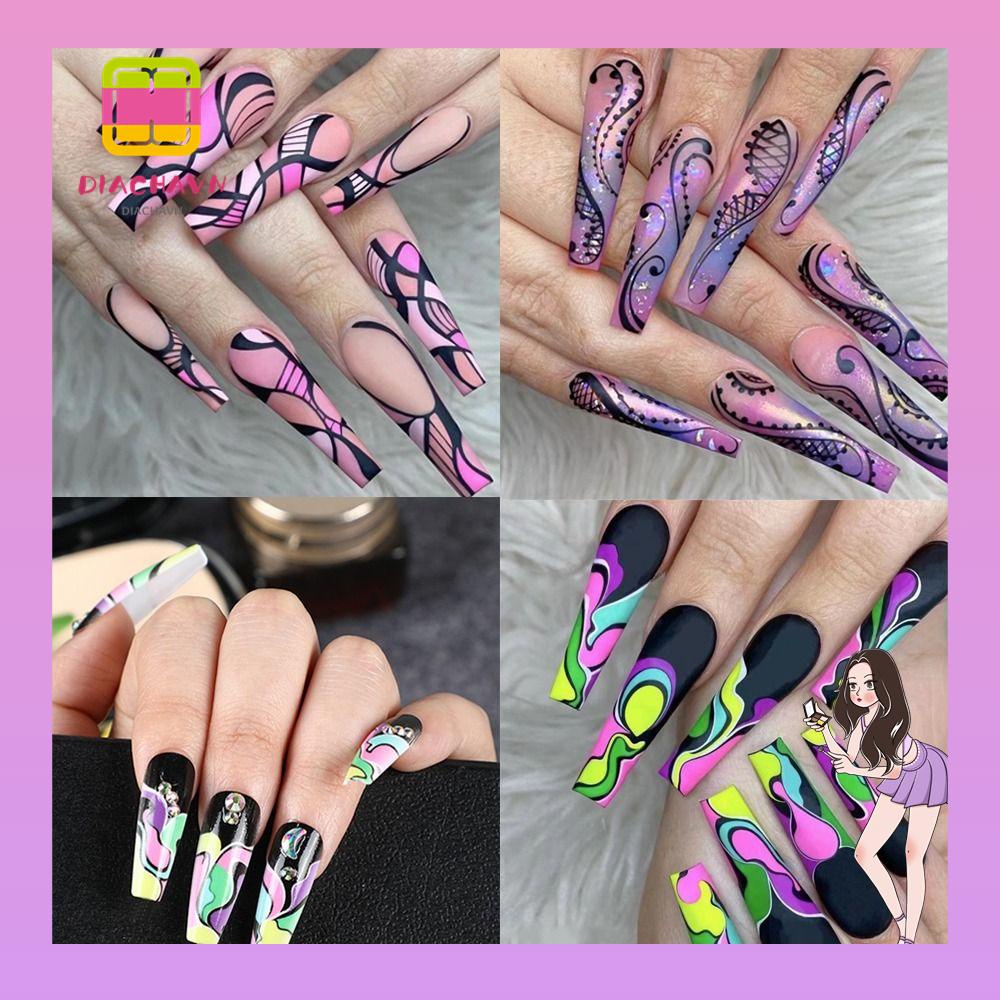 Set 24 Móng Tay Giả Có Thể Tháo Rời Tiện Dụng