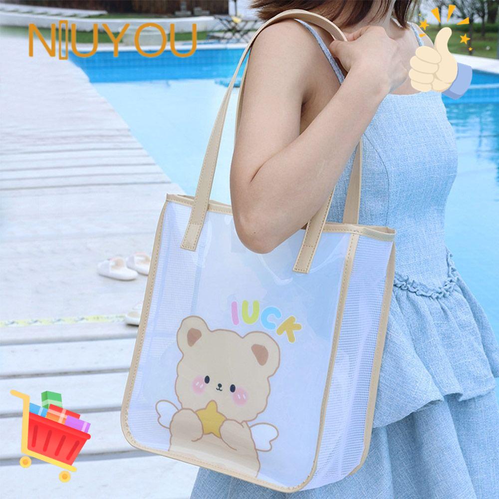 Túi Tote Chất Liệu PVC Trong Suốt Sức Chứa Lớn Tiện Dụng Cho Mùa Hè