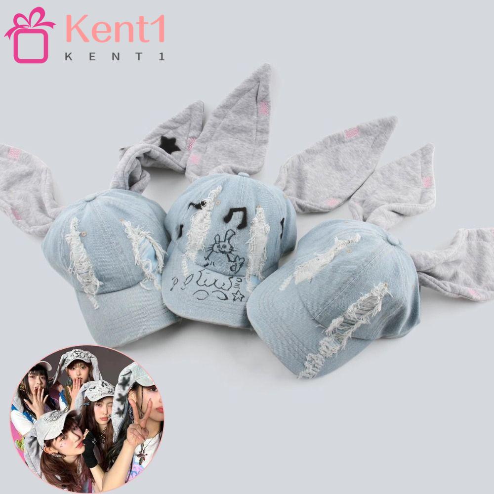 Mũ Lưỡi Trai Tai Thỏ Dài Thoáng Khí Phong Cách Bóng Chày KENT1 Y2K