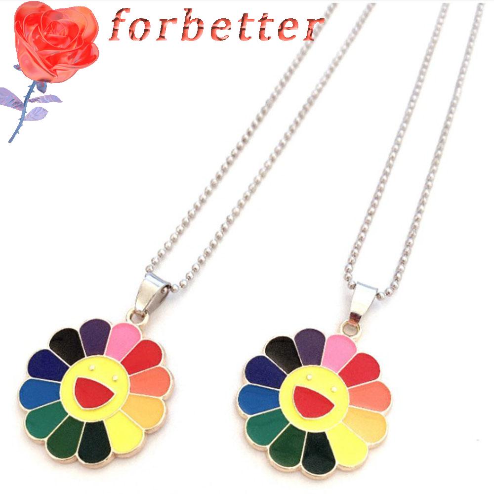 Vòng cổ Mặt Hoa Cười Nhiều Màu Sắc Phong Cách Harajuku Thời Trang Cho Nữ