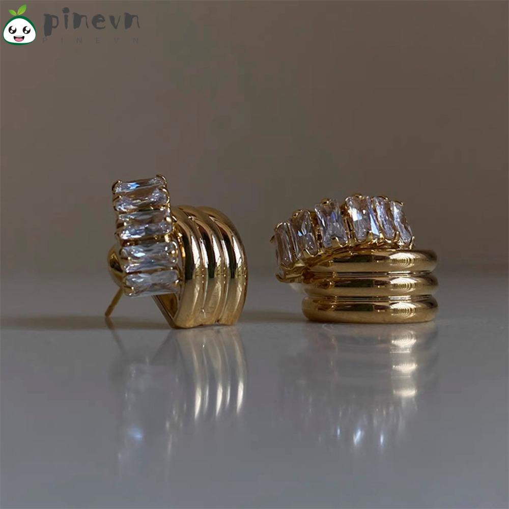 Khuyên Tai Hình Quả Thông Thiết Kế Mới Hiện Đại Chất Lượng Cao Cho Nữ