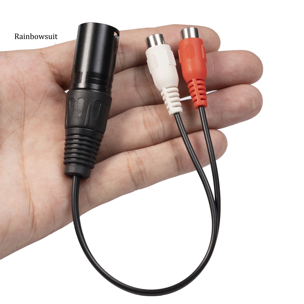 Cáp Chuyển Đổi Âm Thanh Từ 3pin XLR Sang 2 RCA Chống Áp Lực Cho Máy Tính