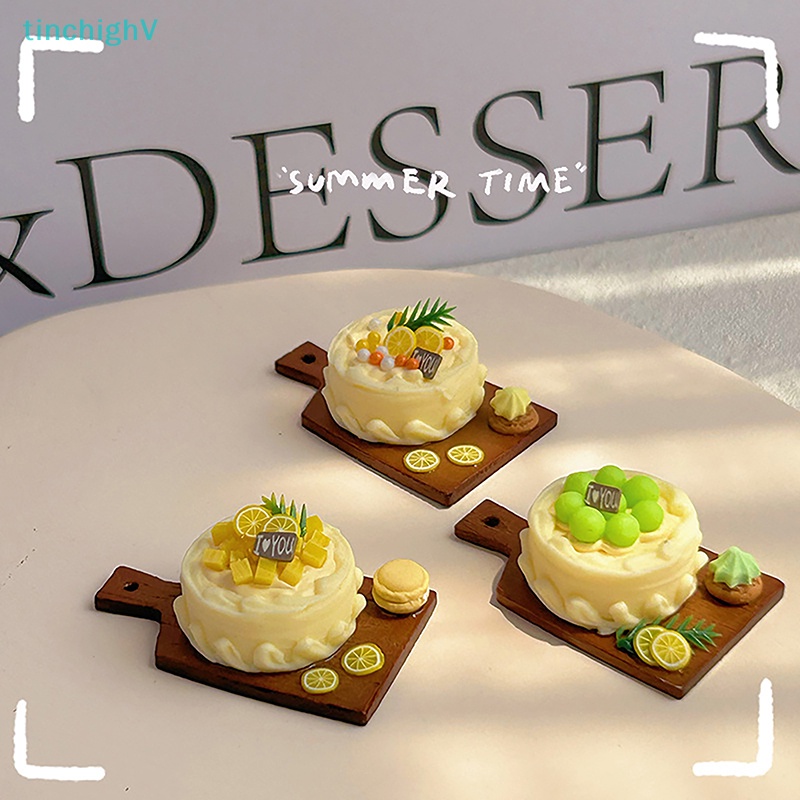 [TinchighV] Đồ Chơi Mô Hình Bánh Kem Tráng Miệng Trang Trí Nhà Búp Bê DIY