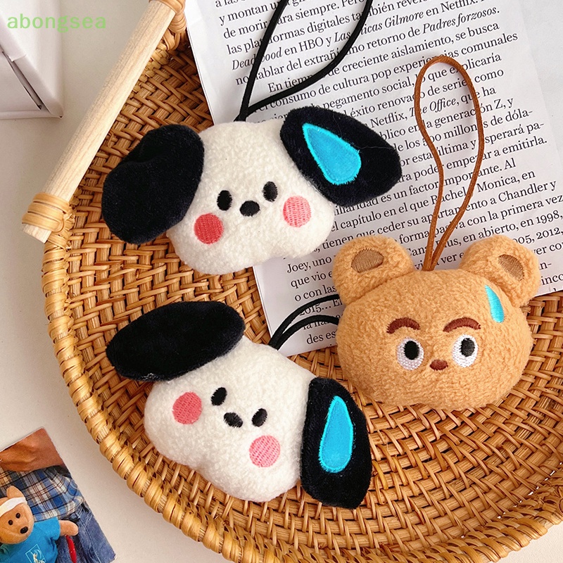 Abongsea Mặt Dây Chuyền Hình Búp Bê Gấu Nhồi Bông Dễ Thương Sáng Tạo Dành Cho Học Sinh