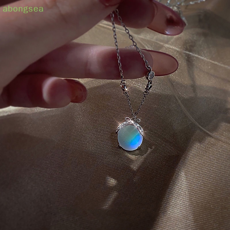 Abongsea Vòng cổ Hợp Kim Màu Bạc Phong Cách Vintage Hàn Quốc Cho Nữ