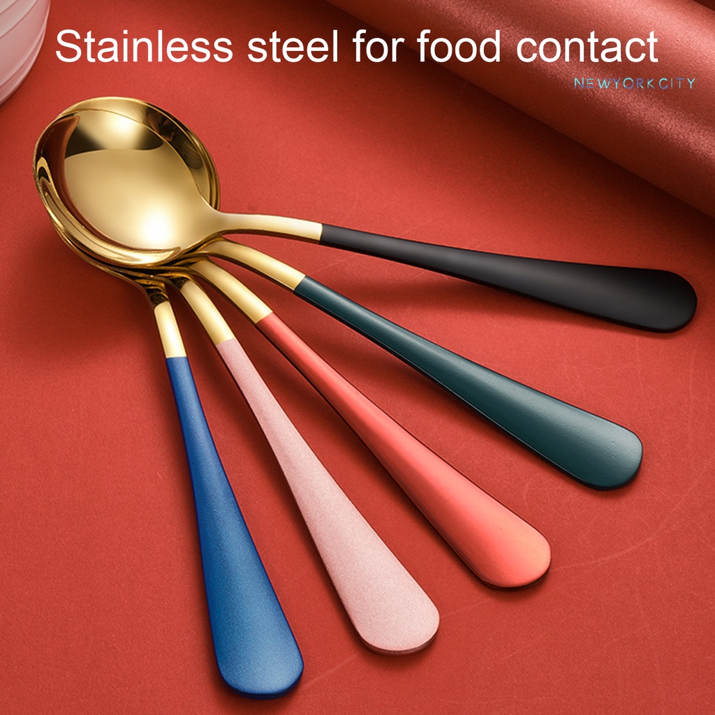 Muỗng Ăn Tối Đa Năng Bằng Thép Không Gỉ Nhiều Màu Sắc Chống Gỉ Dễ Lau Chùi