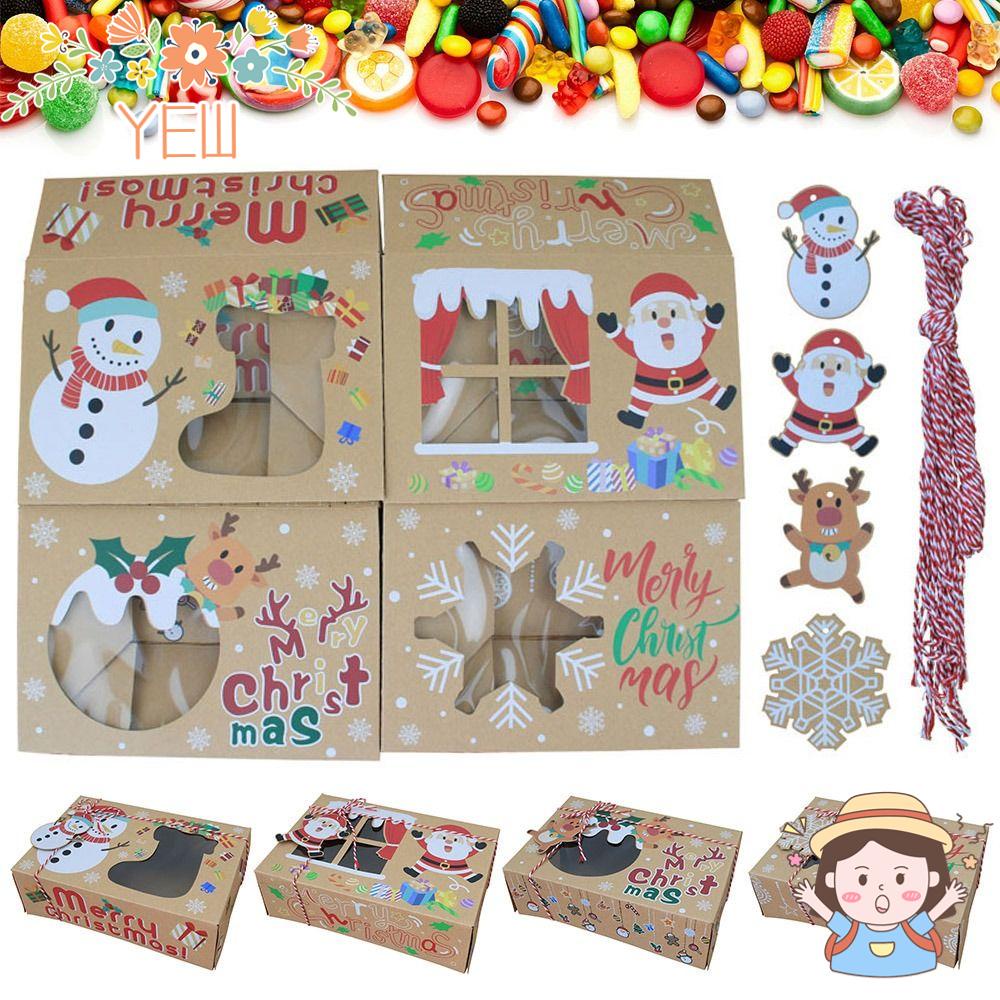 Set 24 Túi Giấy Đựng Kẹo Họa Tiết Bông Tuyết Trang Trí Giáng Sinh Năm Mới Cho Bé