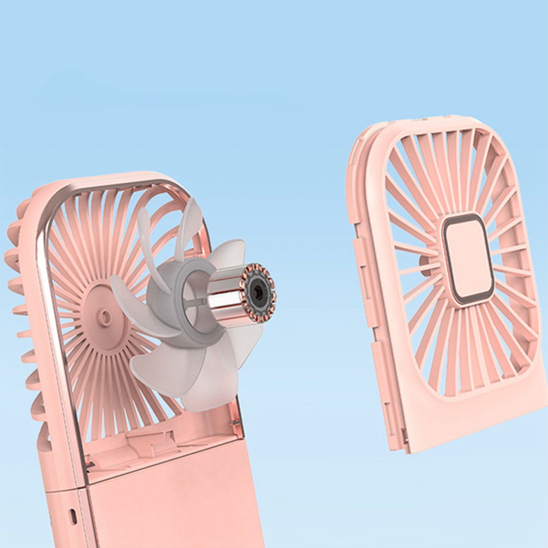 Quạt Cầm Tay Có Thể Sạc Lại Kèm Giá Đỡ Tiện Dụng Chất Lượng Cao