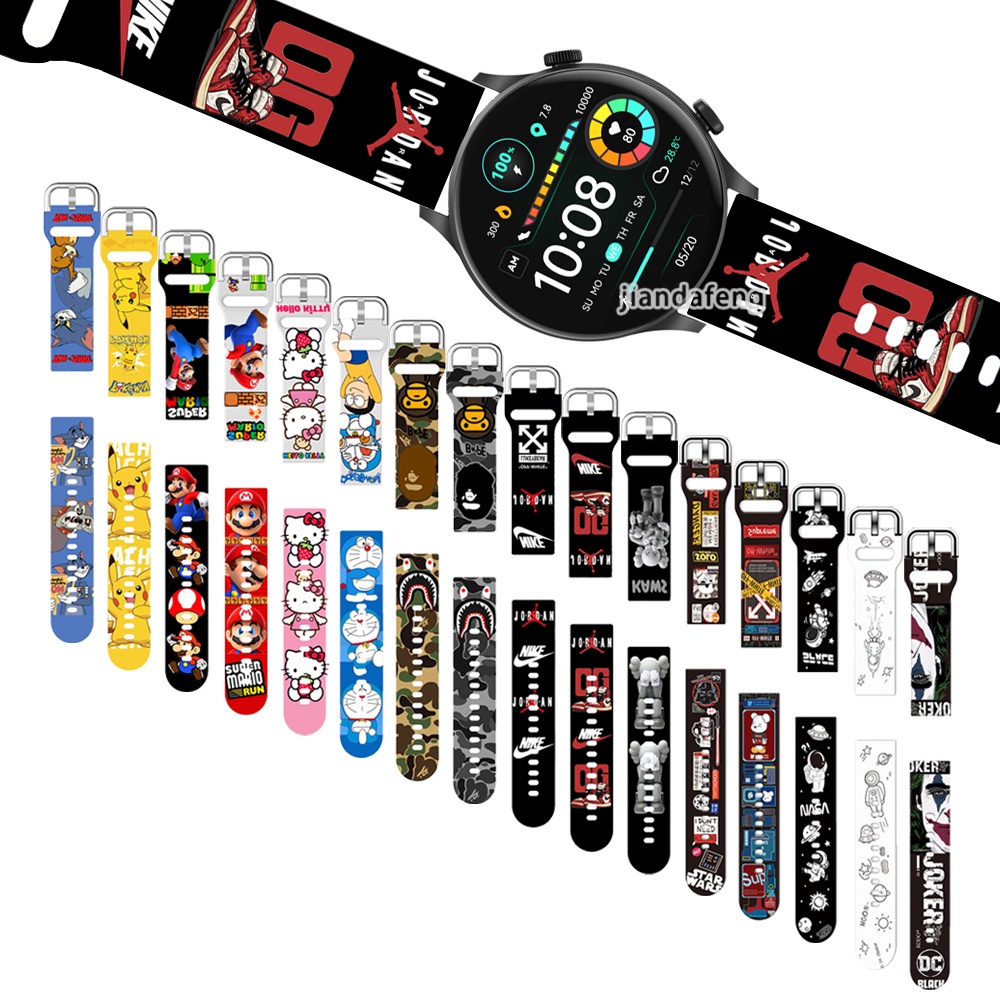 Dây Đeo Silicon Họa Tiết Rằn Ri Thời Trang Cho Đồng Hồ Thông Minh Haylou Solar Plus RT3