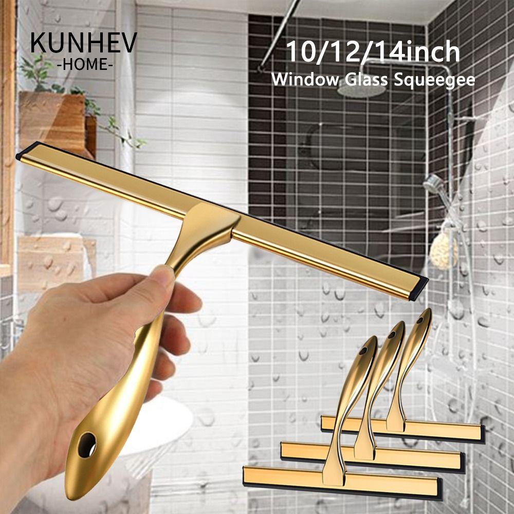 KUNHEV Dụng Cụ Gạt Nước Bằng Thép Không Gỉ Dùng Lau Kính Cửa Sổ Chuyên Nghiệp