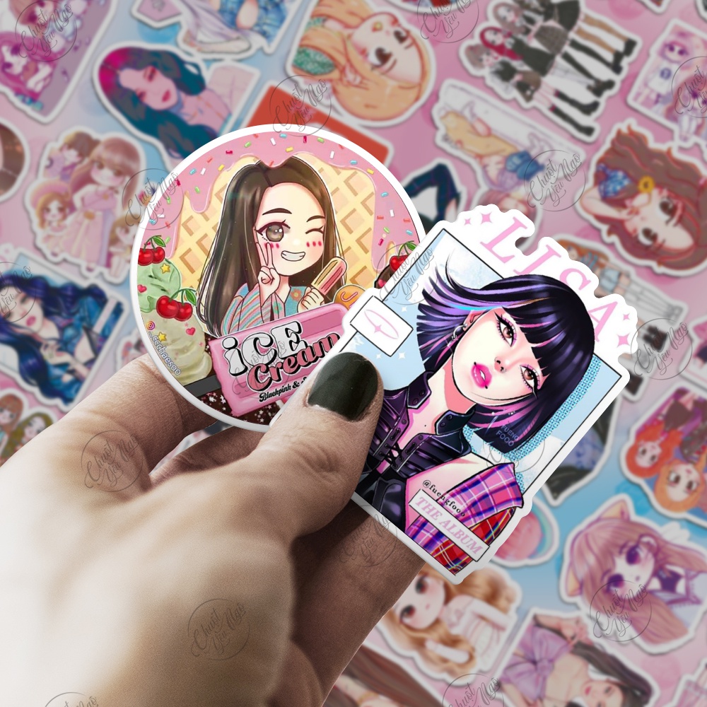 Sticker decal HẮC HƯỜNG hình dán chống nước blackpink