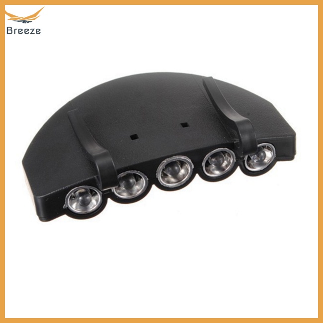 Đèn Pha 5 Bóng Led Kẹp Mũ Lưỡi Trai Kèm Pin Tiện Dụng Cho Hoạt Động Ngoài Trời