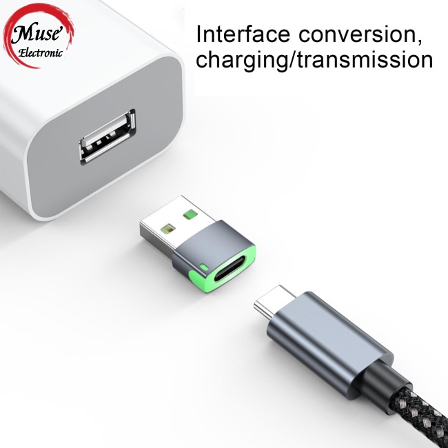 Đầu Chuyển Đổi Usb 2.0 Sang Type-C Có Đèn Led 480mbps Chất Lượng Cao