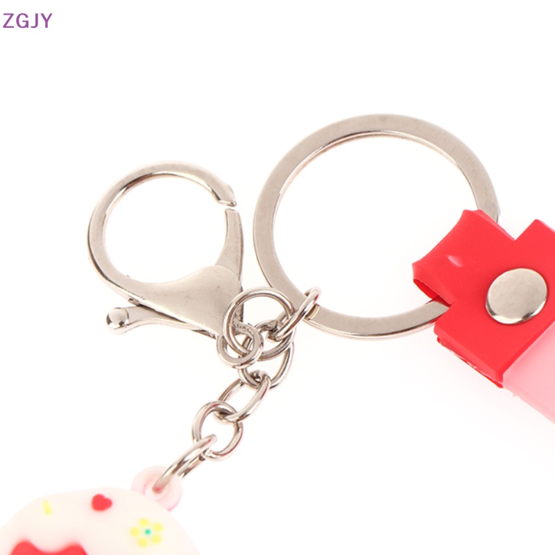 Móc Khóa Hình Trái Cây Hoạt Hình Mắt To Bằng silicon Dễ Thương