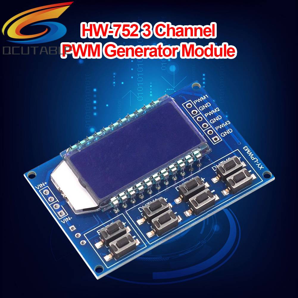 Module Phát Điện HW-752 3 Kênh PWM 1Hz 150KHz Có Thể Điều Chỉnh Tần Số Xung