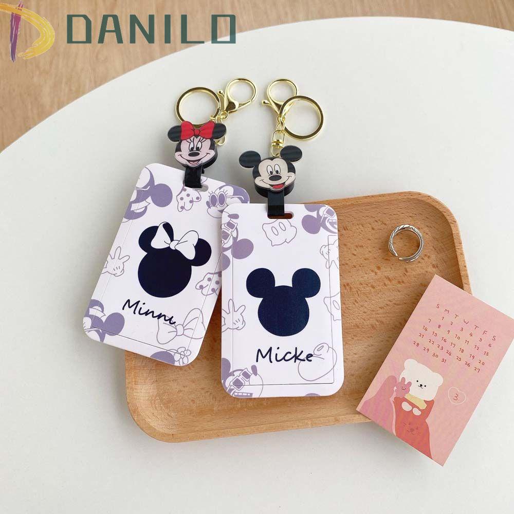 DANILO Ví Đựng Thẻ ID / Thẻ ID / Xe Buýt Họa Tiết Hoạt Hình Gấu Pooh / Mèo Kitty / Minnie Kèm Móc