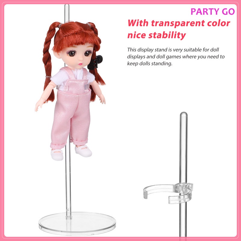 Set 12 Giá Đỡ Búp Bê Mini Trong Suốt Có Thể Điều Chỉnh