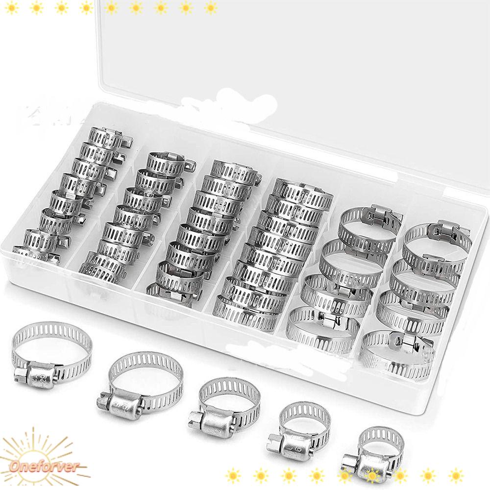 FOREVER Set 40 Kẹp Ống Bằng Thép Không Gỉ 304 Có Thể Điều Chỉnh Cho Máy Cơ Khí