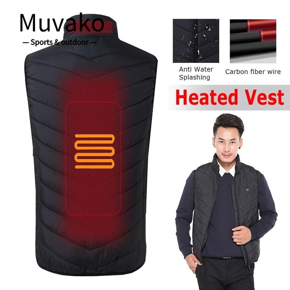 MUVAKO Áo Khoác Sát Nách Sưởi Ấm Bằng Sợi Carbon Thời Trang