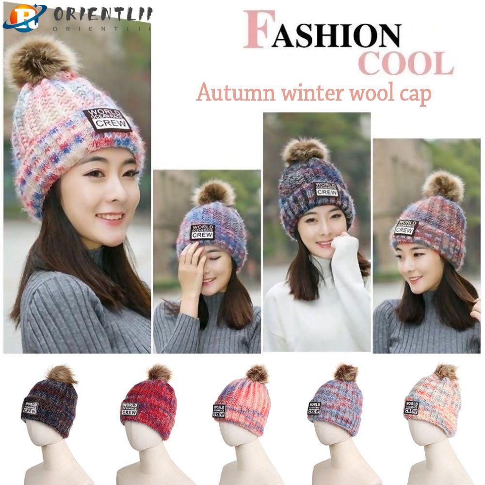 ORIENTLII Mũ Len Giữ Ấm Cao Cấp Thời Trang Dành Cho Nữ