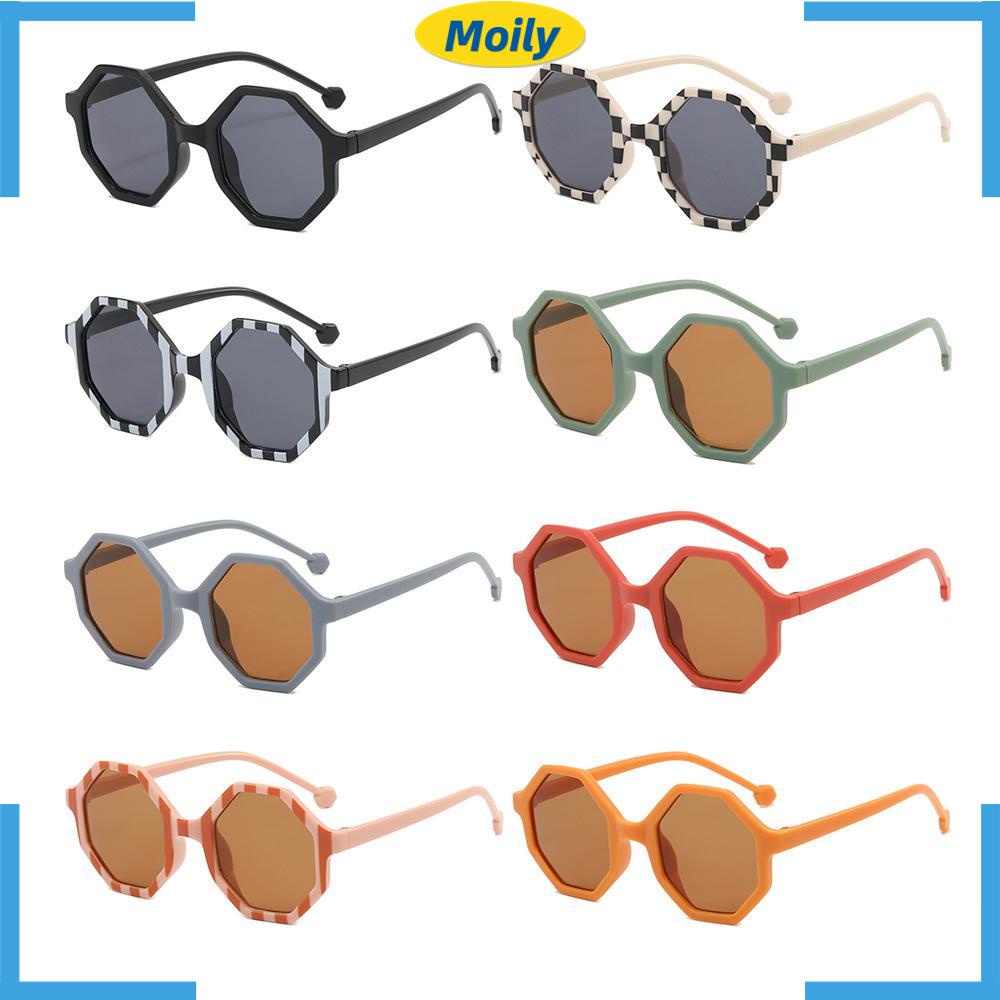 MOILYVN Kính Mát Tròng Đa Giác Chống Nắng Ngoài Trời Bảo Vệ Mắt Cho Bé