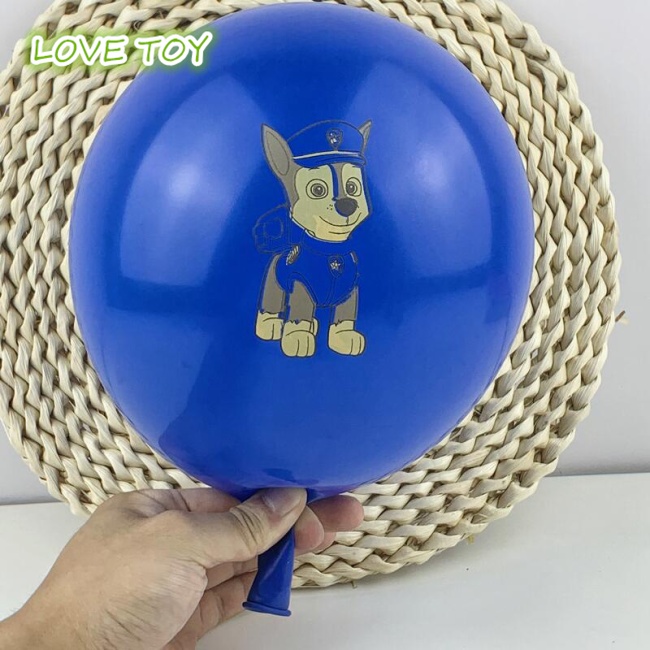 Set 10 Bong Bóng 12 inch Hình Chú Chó Hoạt Hình Dùng Để Trang Trí Tiệc Sinh Nhật Cho Bé