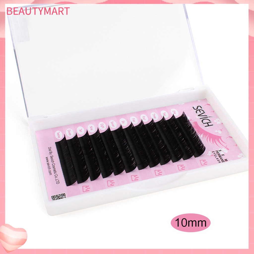 SEVICH Hộp 12 Lông Mi Giả Hình Tròn Bằng Sợi Tổng Hợp Dùng Trang Điểm