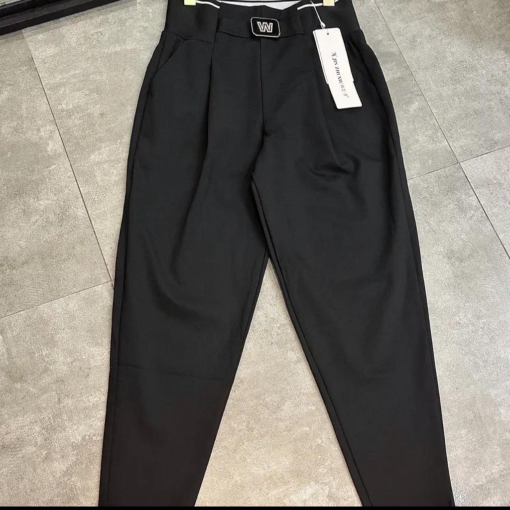 Quần baggy cạp chun chữ W bản to gel bụng MIA cho nữ chất UMI co giãn tốt mặc hàng ngày,gym,yoga