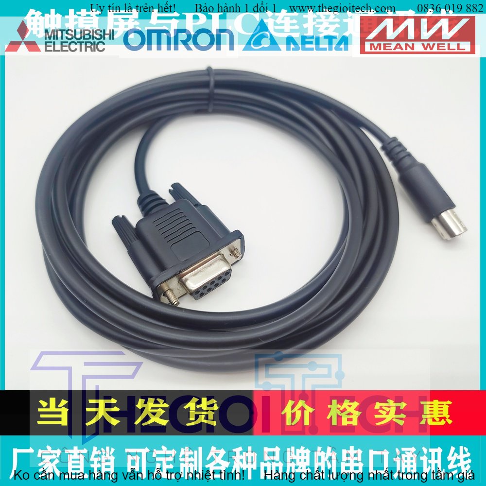 Cáp giao tiếp kết nối màn hình cảm ứng SA/AK/SK/EA series với PLC Mitsubishi Q series - 15M