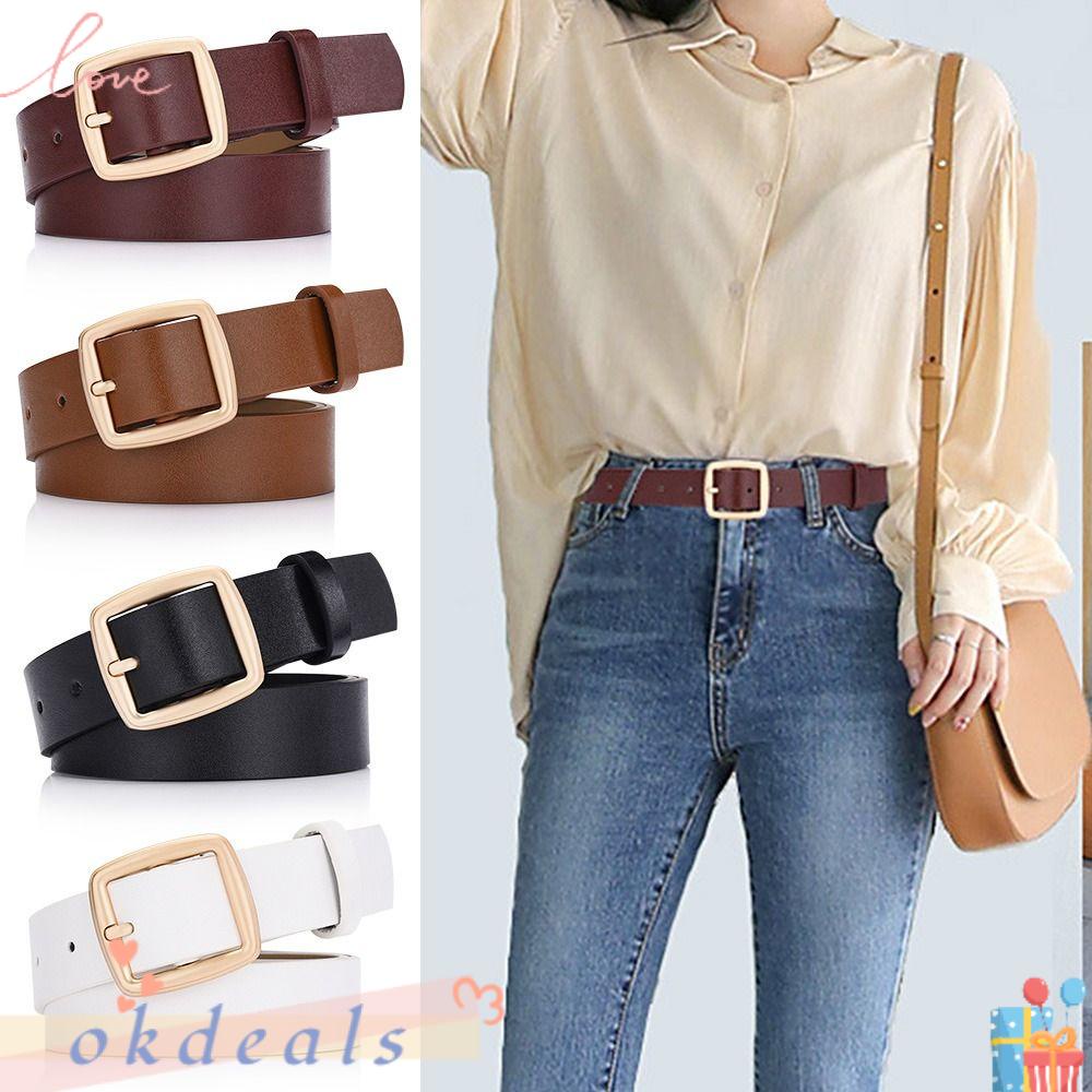 OKDEALS Thắt Lưng Da Phong Cách Retro Thời Trang Cho Học Sinh