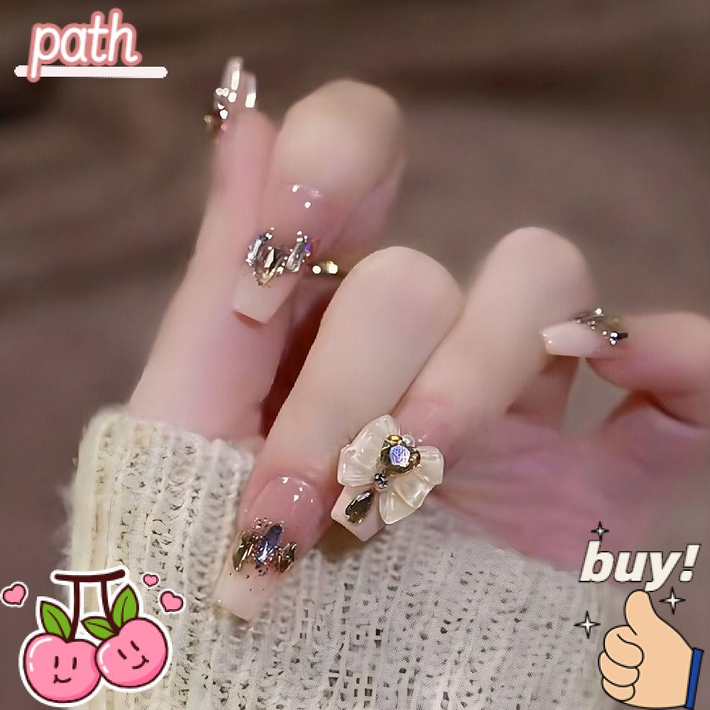 PATH Bộ Móng Tay Giả Che Phủ Toàn Diện Đầu Vuông Có Thể Tháo Rời