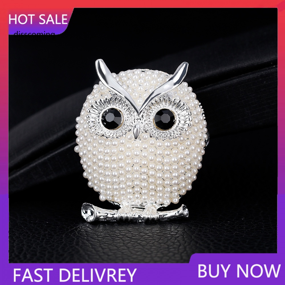 Đầm Nữ Kiểu Dáng Dễ Thương Xinh Xắn Hợp Thời Trang| Ghim Cài Áo Hình Cú Mèo Đính Ngọc Trai