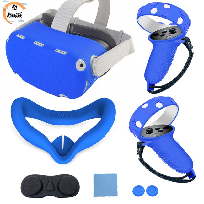 Bộ Vỏ Bảo Vệ Vr Bằng Silicon Chống Trượt Tương Thích Với Oculus Quest2 Vr