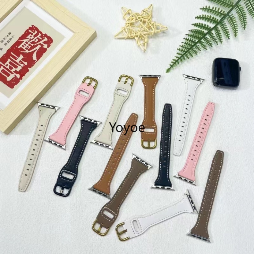 Dây Đeo Thay Thế Bằng Da Mới Cho iWatch Series Ultra 3 4 5 SE 6 7 8 49mm 44mm 40mm 41mm 45mm 42mm