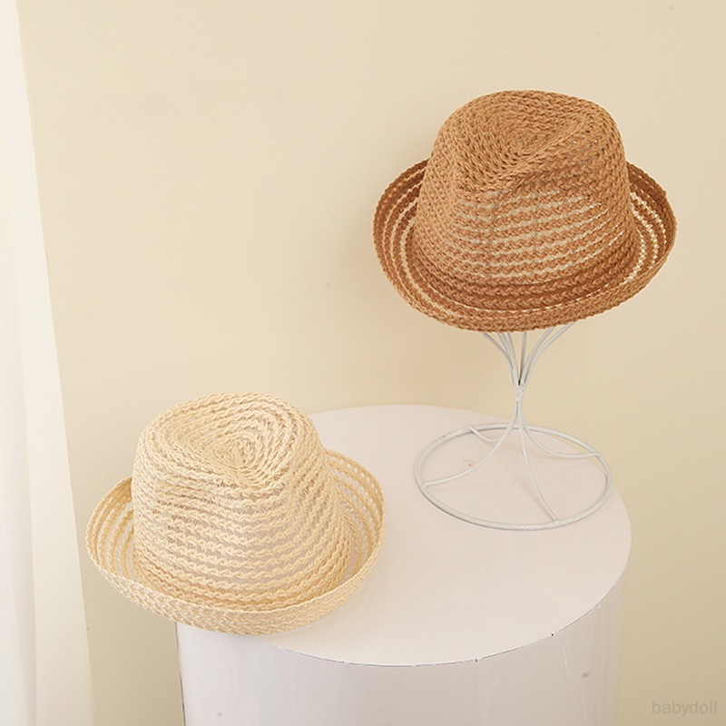 Mũ Cói Đi Biển Màu Trơn Phong Cách Hàn Quốc Dễ Thương Cho Nữ