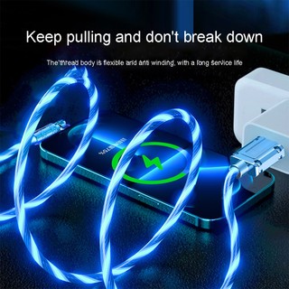 120w USB Cáp Sạc Nhanh Có Đèn LED Cho Thoại IPhone Android Type-C