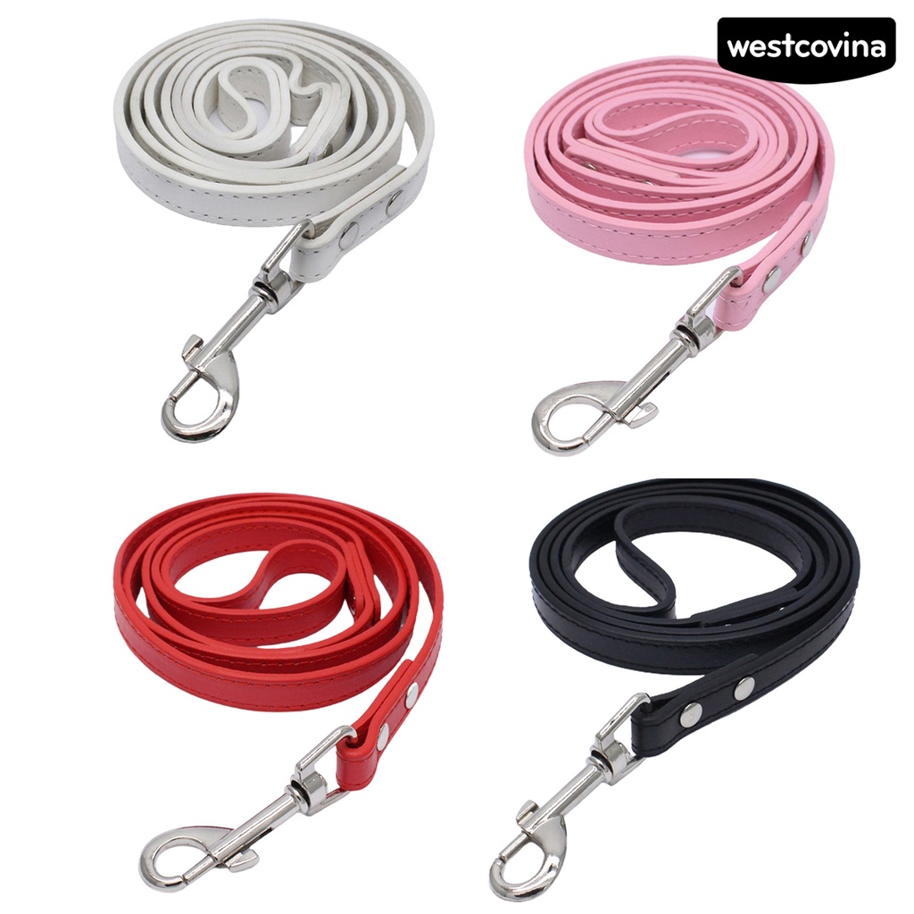 [COD]♞Dây Dắt Thú Cưng Đi Dạo Bằng Da Giả Chống Cắn Kích Thước Vừa