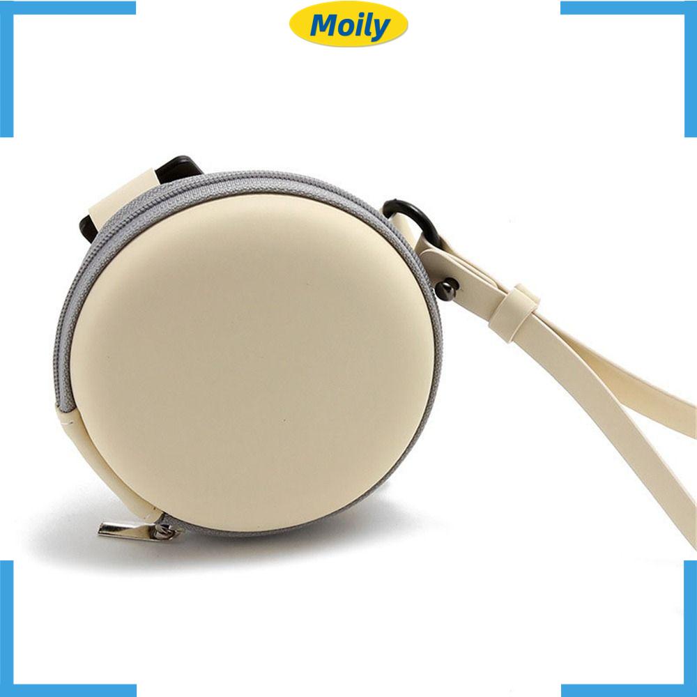 Hộp Đựng Mắt Kính Hình Tròn Có Khóa Kéo Có Thể Gấp Gọn Tiện Dụng Mang Theo Du Lịch