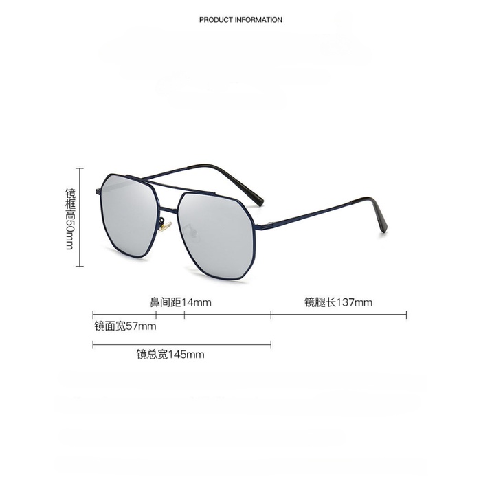 Kính Mát Phân Cực Chống Tia UV400 Gọng Lớn Thời Trang Cho Nam