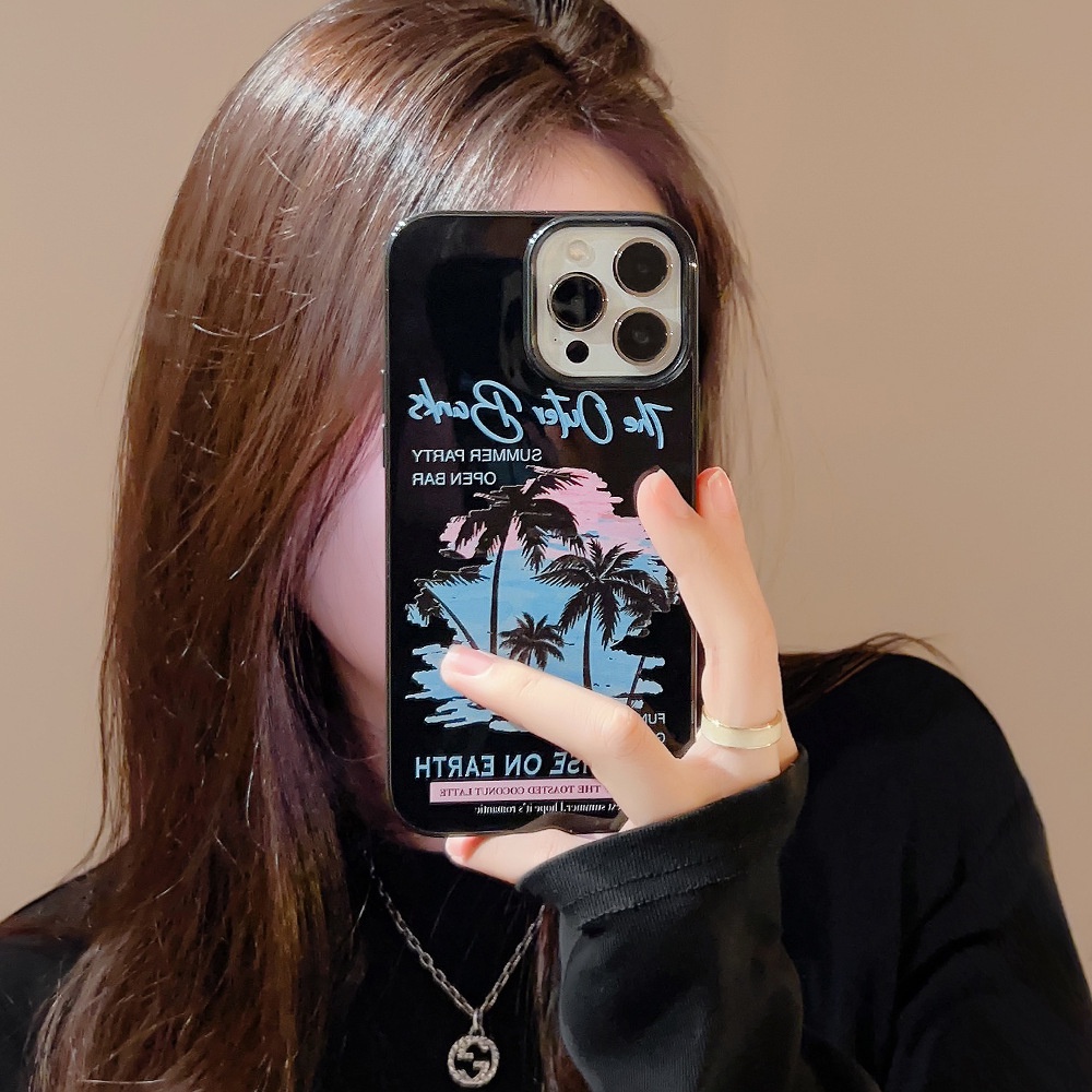 Ốp Điện Thoại Silicon Hình Bãi Biển Hàn Quốc AT0438 Cho Iphone SE2020 7 / 8 Plus 14 X XR XM 11 12 MINI 13 PRO MAX