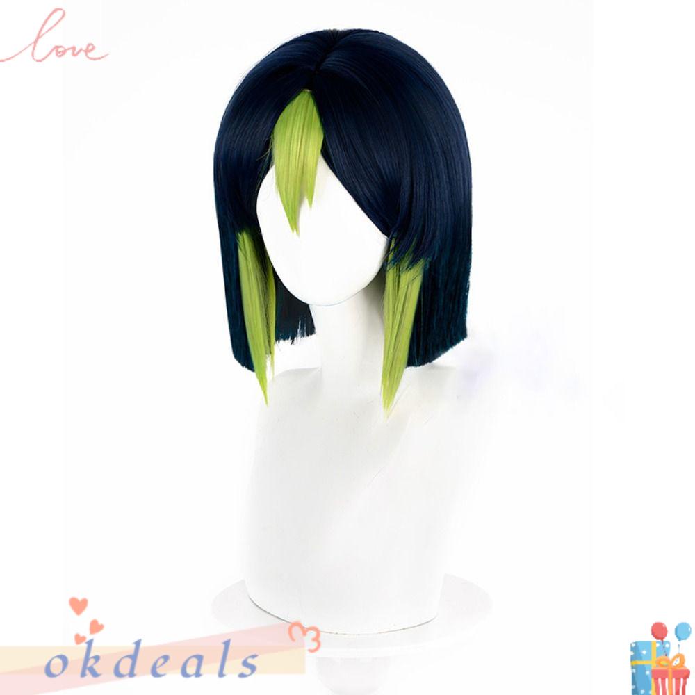 Bộ Tóc Giả Ngắn Bằng Sợi Tổng Hợp Dùng Hóa Trang Genshin Sumeru Tighnari Mới