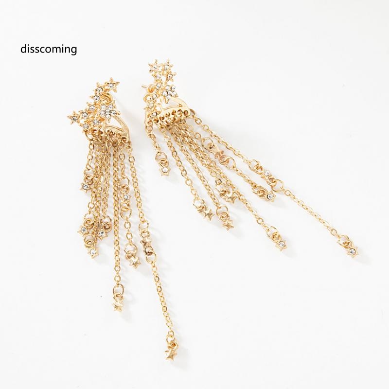 Áo Thun Tay Ngắn In Chữ SL| Hoa Tai Dáng Dài Hình Ngôi Sao Lấp Lánh Thời Trang