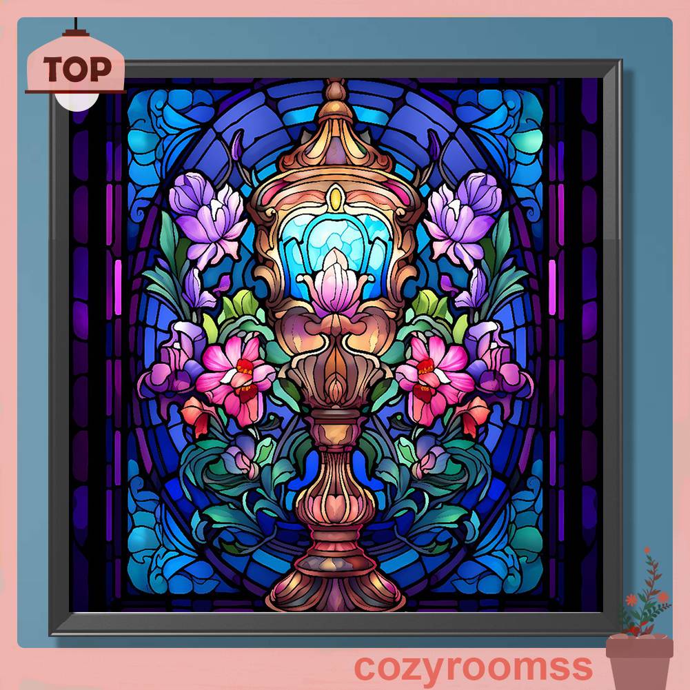 Tranh Đính Đá Kim Cương Toàn Bộ 5D DIY Hình Vẽ Hoa Nến