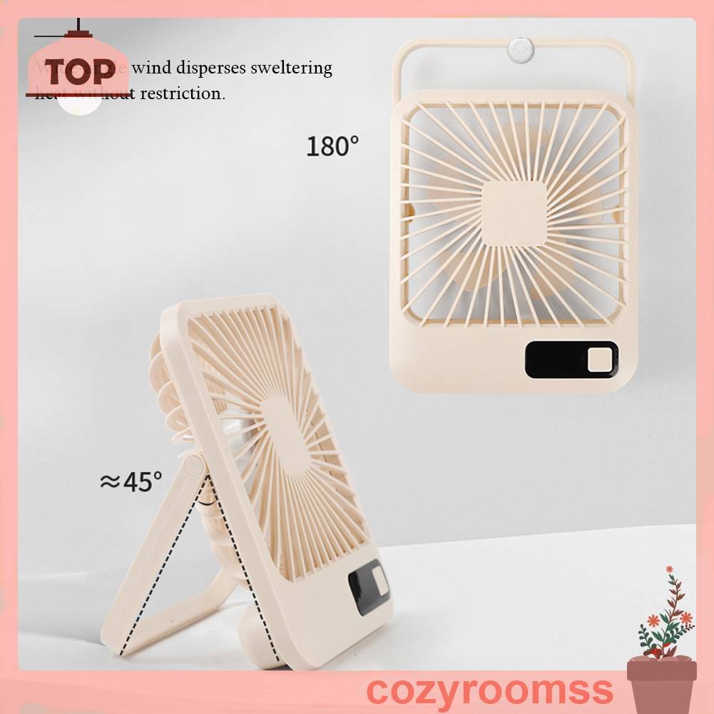 Quạt Để Bàn Mini 5 Tốc Độ Sạc USB 2000mAh