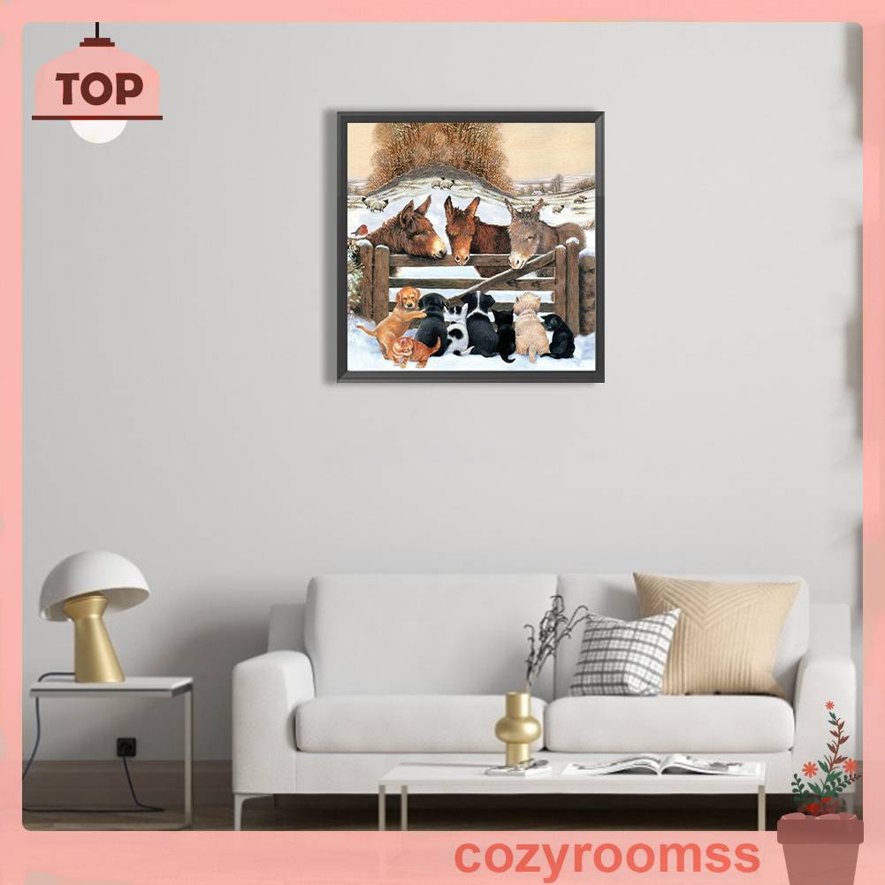 Tranh Đính Đá Kim Cương Toàn Bộ 5D DIY Hình Vẽ Lừa